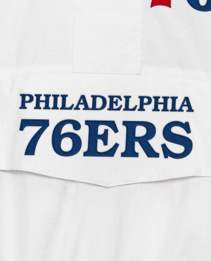 Nba STARTER | Philadelphia 76Ers Home Team-Jacke Mit Halbem Reisverschluss Weis