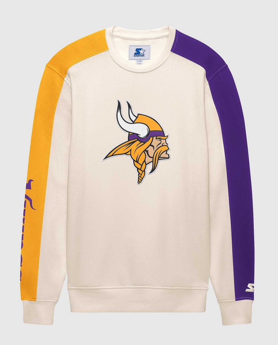 Nfl STARTER | Minnesota Vikings Team Crew Langarmshirt Creme