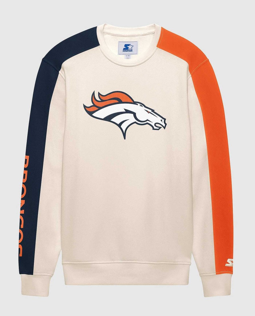 Nfl STARTER | Denver Broncos Team Crew Langarmshirt Creme