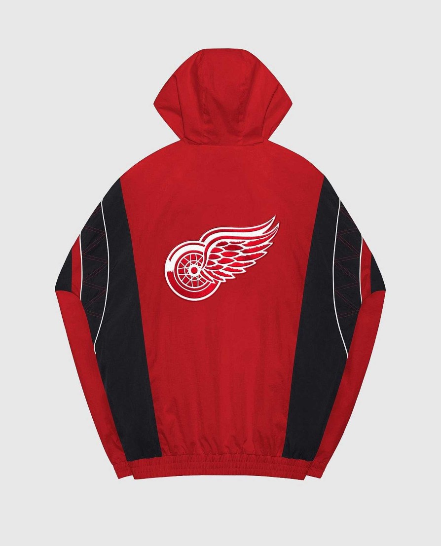 Nhl STARTER | Detroit Red Wings Home Team-Jacke Mit Halbem Reisverschluss Redwingsred