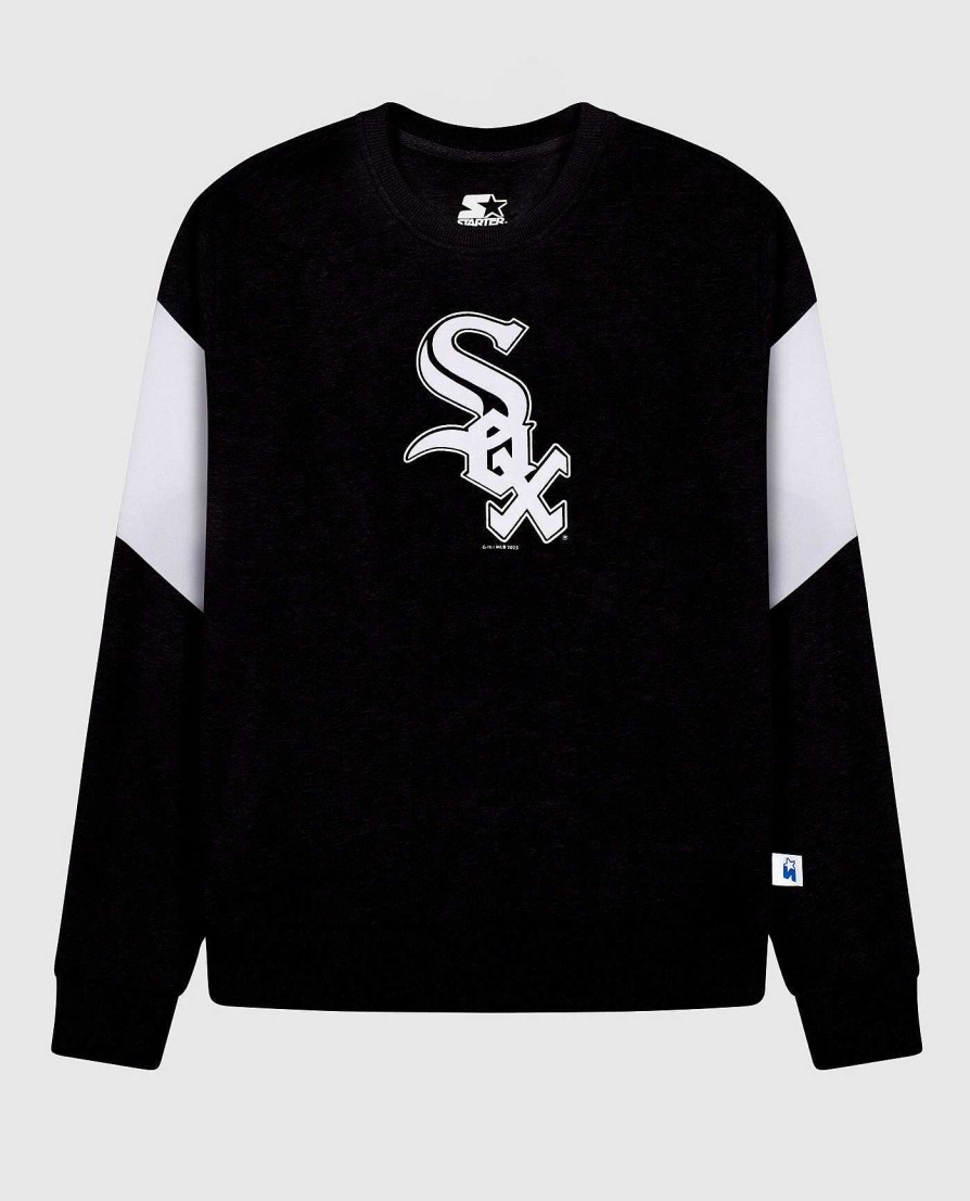 Mlb STARTER | Damen-Sweatshirt „Chicago White Sox" Mit Rundhalsausschnitt Schwarz