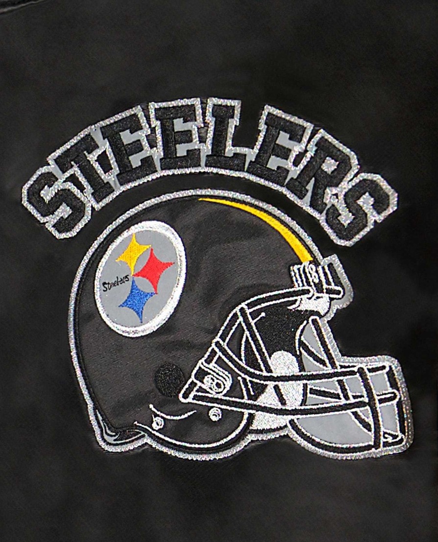 Nfl STARTER | Pittsburgh Steelers Varsity Satin Full-Snap-Jacke Steelersblack