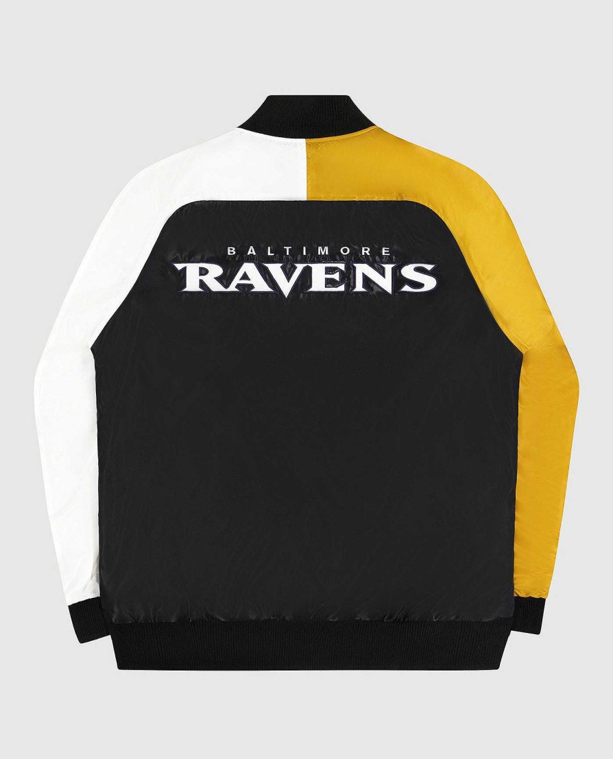 Nfl STARTER | Baltimore Ravens Varsity Satin Full-Snap-Jacke Ravenpurple