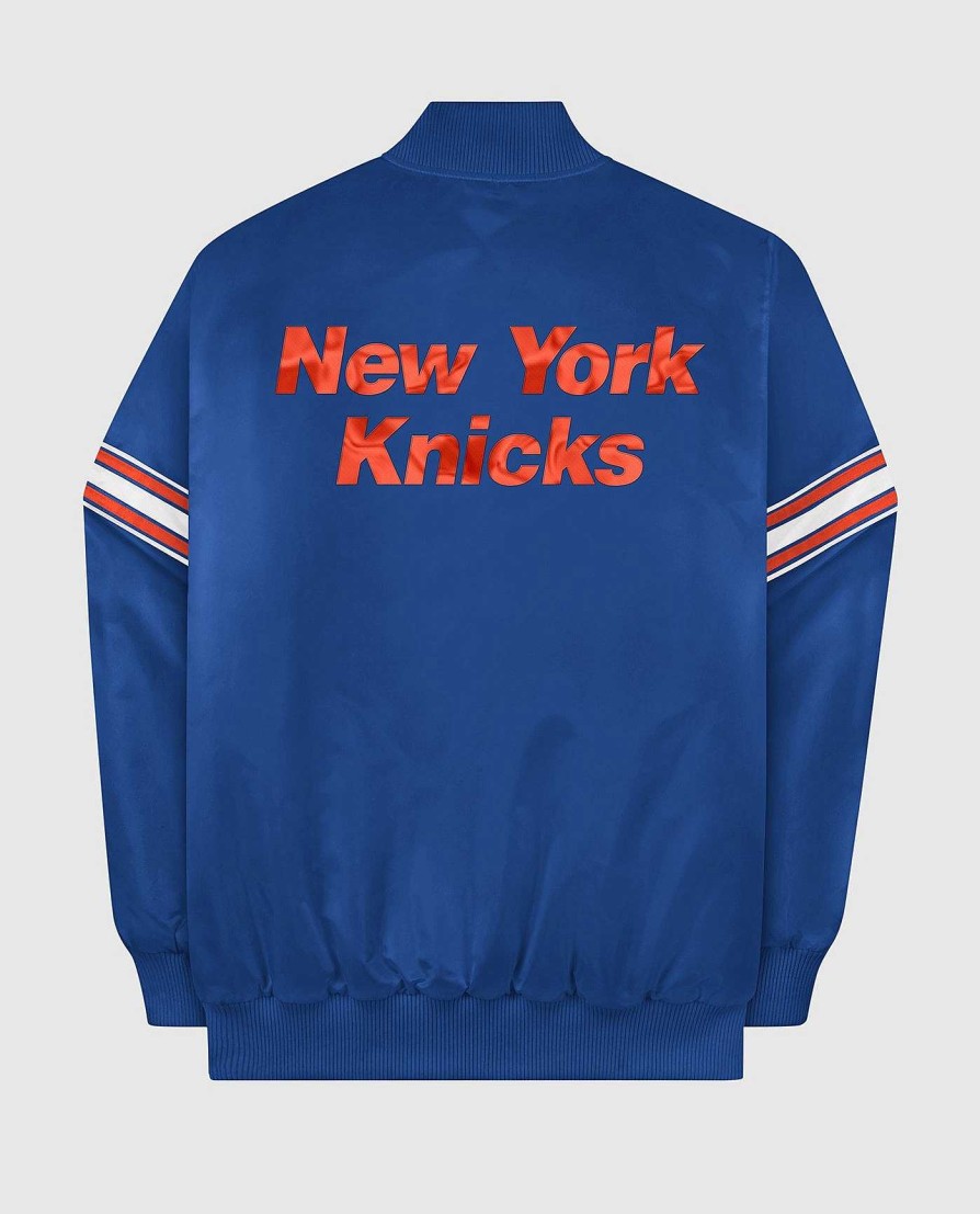 Nba STARTER | New York Knicks Varsity Satin Full-Snap-Jacke Knicksblue