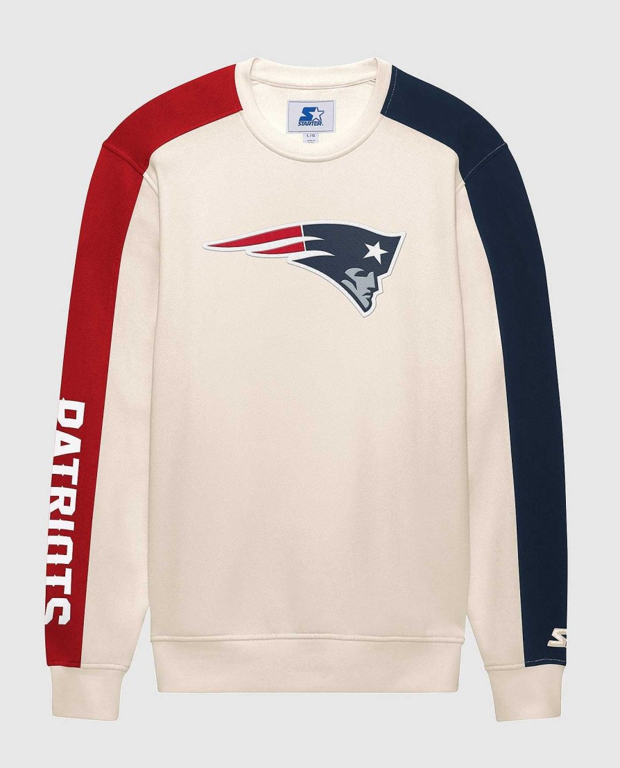 Nfl STARTER | New England Patriots Team Crew Langarmshirt Creme