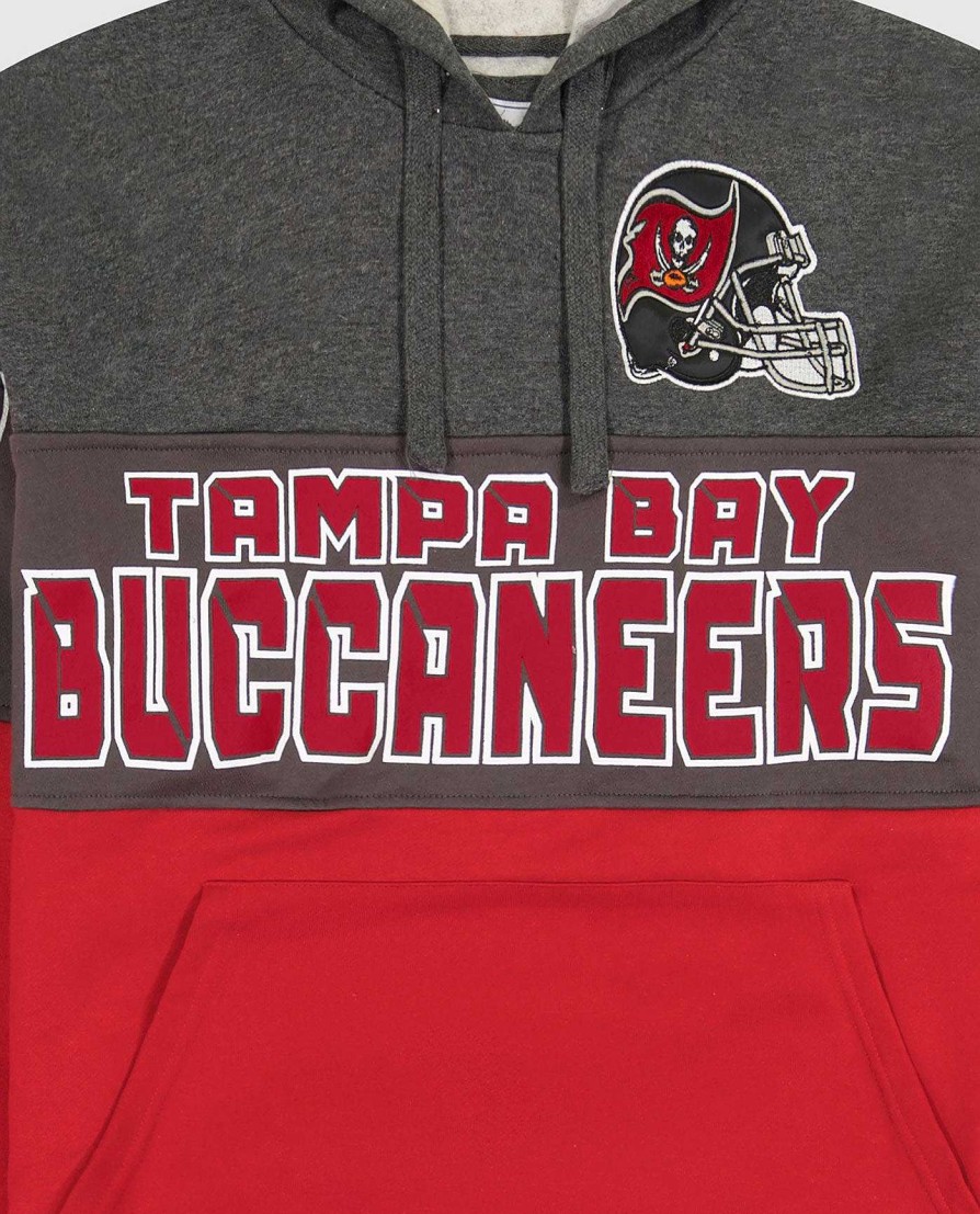 Nfl STARTER | Tampa Bay Buccaneers Pullover-Hoodie Freibeutergraurot