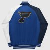 Nhl STARTER | St. Louis Blues Varsity Satin Full-Snap-Jacke Fur Jugendliche Bluesblau