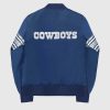 Nfl STARTER | Damenjacke Aus Satin Mit Druckknopfen Der Dallas Cowboys Cowboysmarine