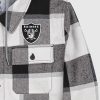 Nfl STARTER | Las Vegas Raiders The Big Joe Sherpa-Gefutterte Karierte Jacke Schwarz