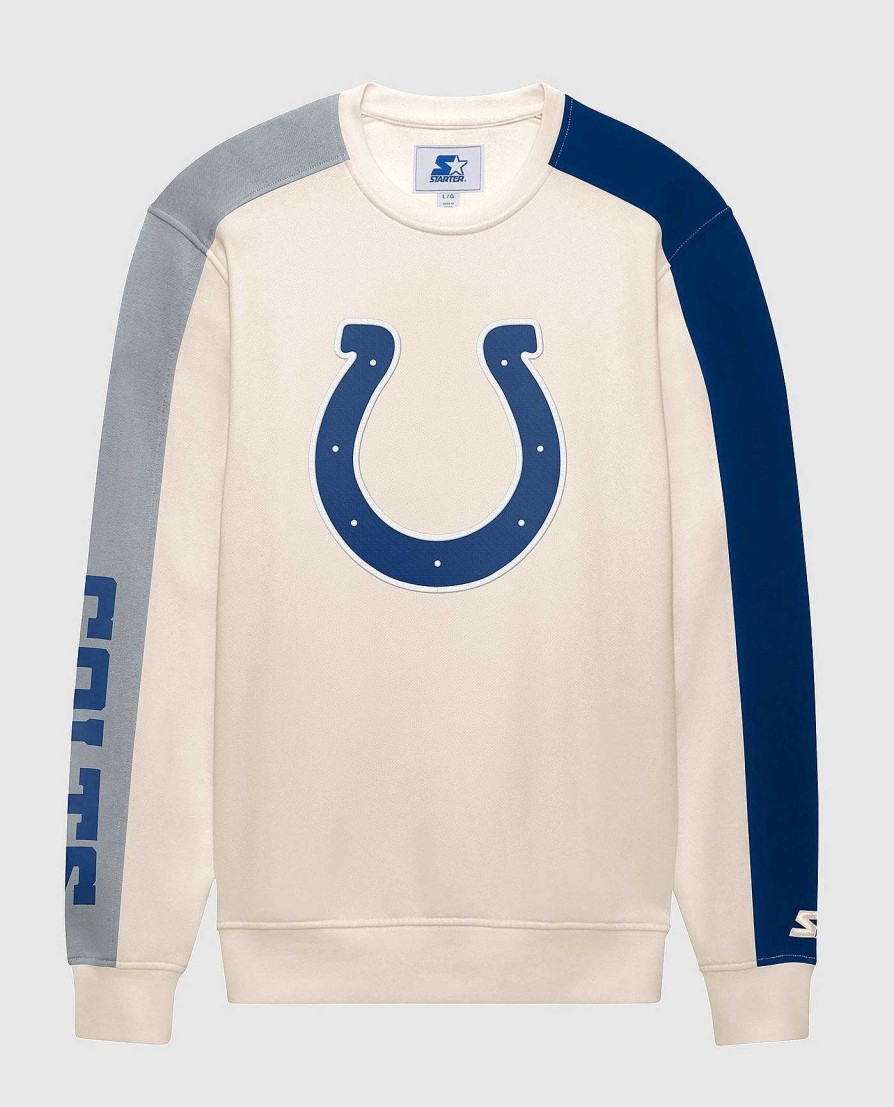 Nfl STARTER | Indianapolis Colts Team Crew Langarmshirt Creme