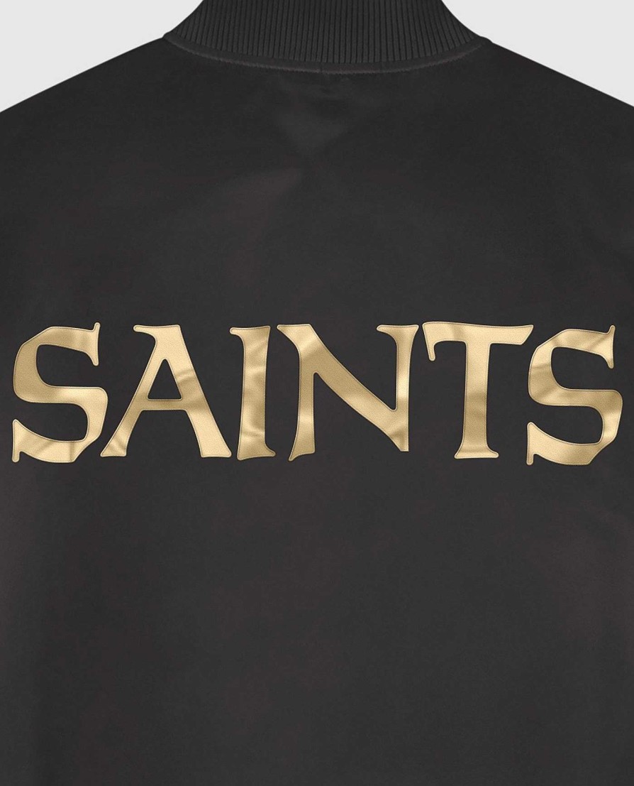 Nfl STARTER | New Orleans Saints Varsity Satin Full-Snap-Jacke Saintsblack