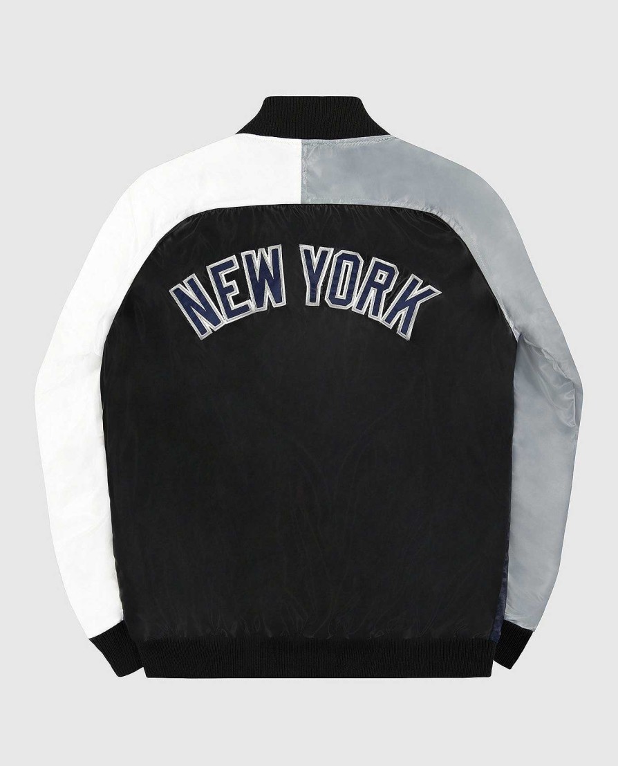 Mlb STARTER | New York Yankees Varsity Satin Full-Snap-Jacke Yankees-Marine