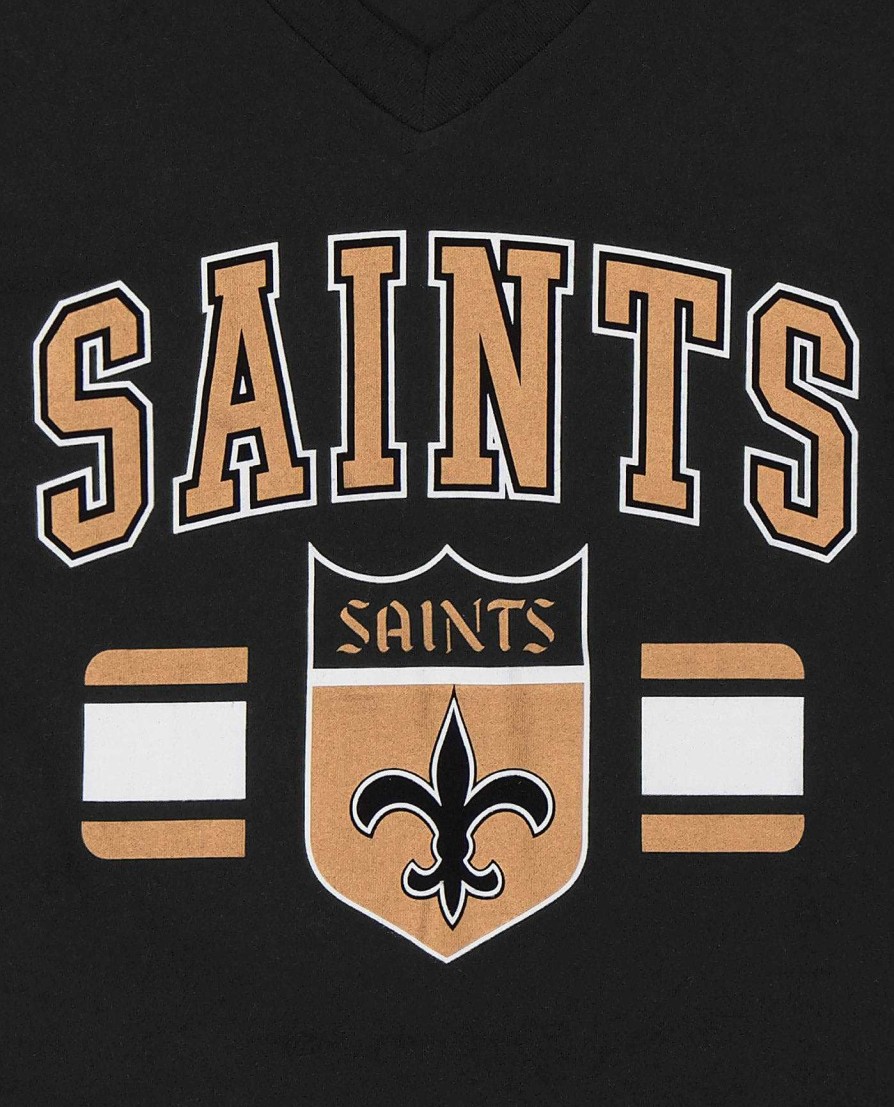 Nfl STARTER | New Orleans Saints Touchdown-Shirt Fur Damen Mit V-Ausschnitt Saintsblack