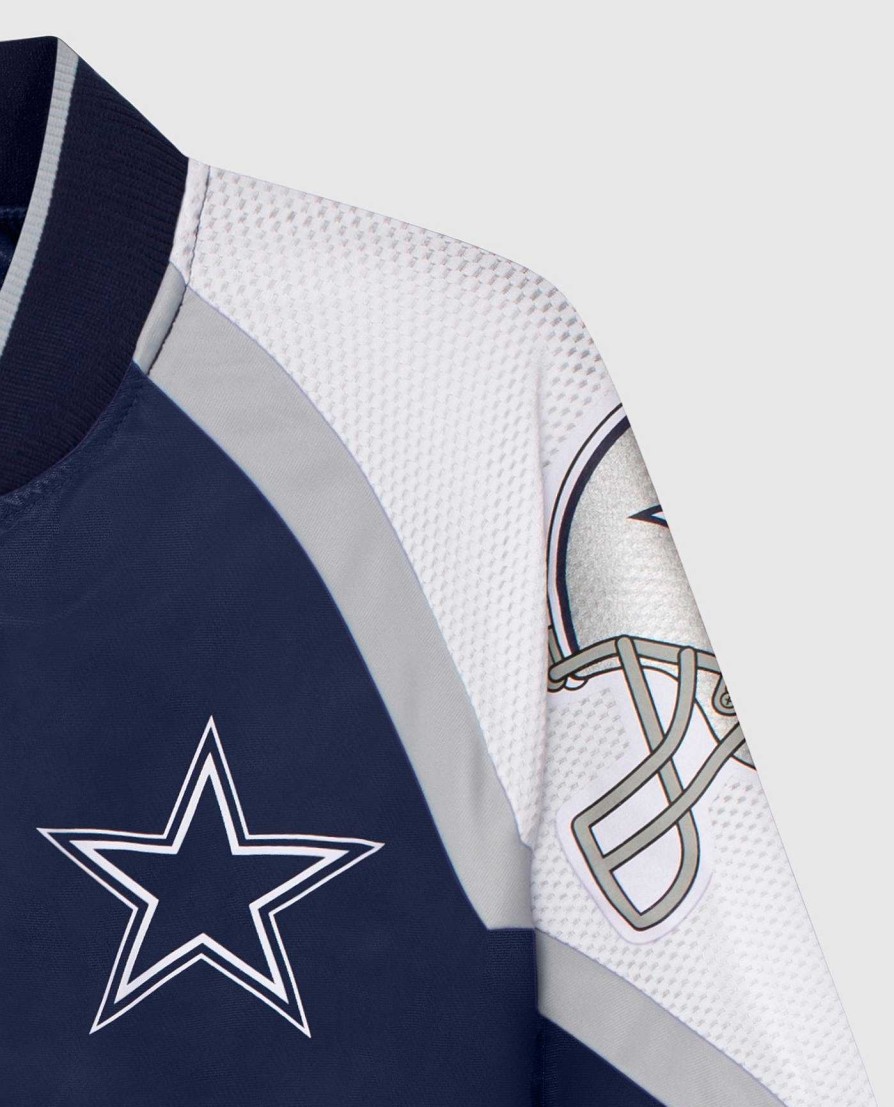 Nfl STARTER | Damen-Trainingsjacke Der Dallas Cowboys Mit Reisverschluss Vorne Cowboysmarine