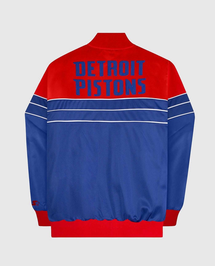 Nba STARTER | Detroit Pistons Strickjacke Mit Durchgehendem Reisverschluss Kolbenblau