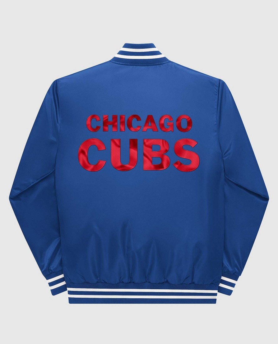 Mlb STARTER | Chicago Cubs Varsity Satin Full-Snap-Jacke Cubsblau