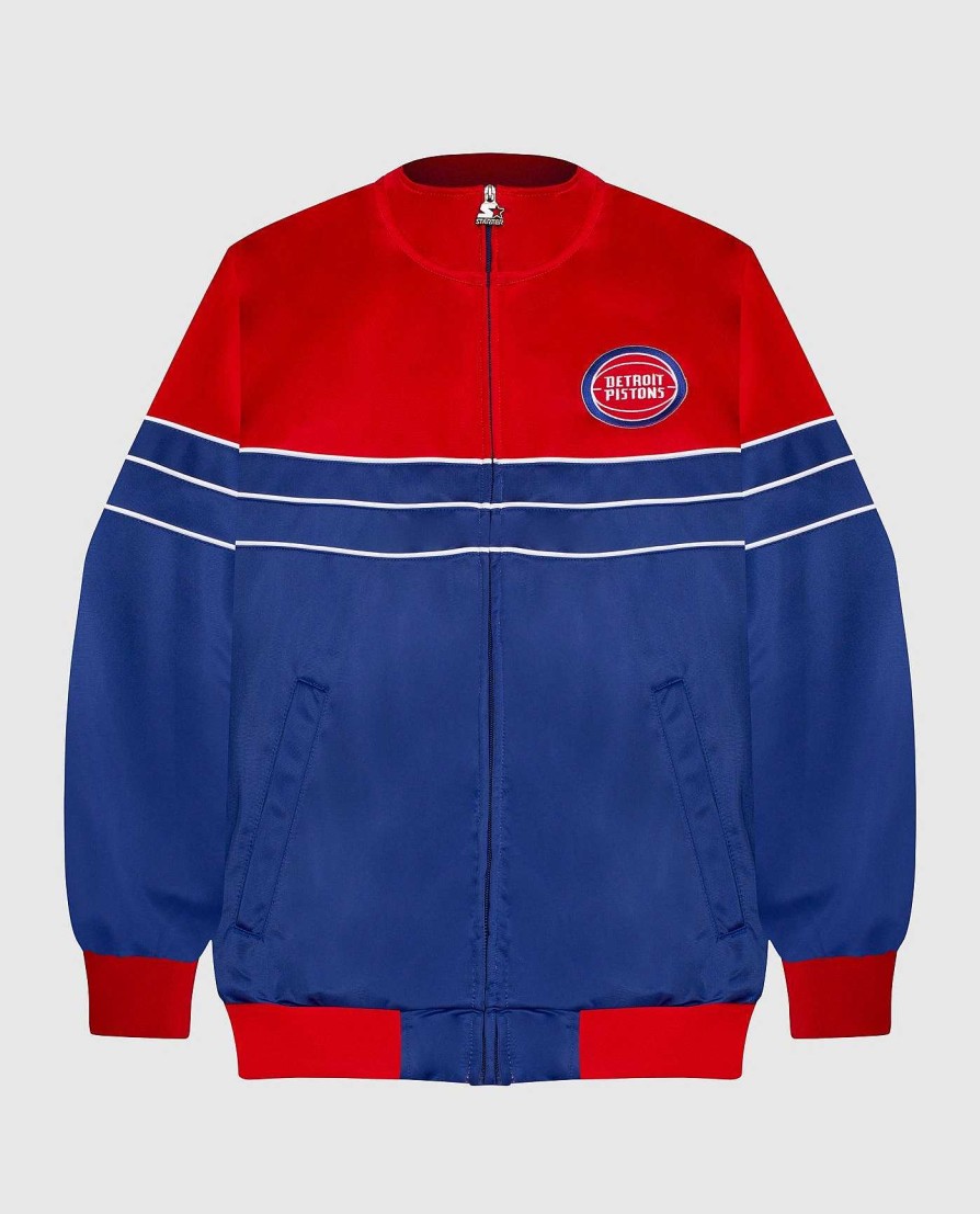 Nba STARTER | Detroit Pistons Strickjacke Mit Durchgehendem Reisverschluss Kolbenblau