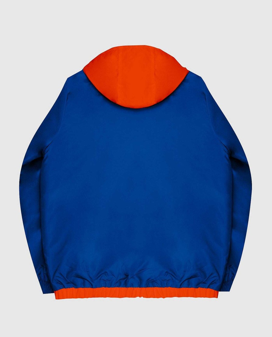 Nba STARTER | New York Knicks Kapuzenjacke Aus Nylon Mit Durchgehendem Reisverschluss Knicksblue