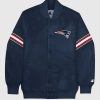 Nfl STARTER | New England Patriots Varsity Satin Full-Snap-Jacke Patriotsmarine