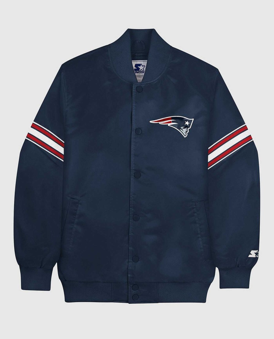 Nfl STARTER | New England Patriots Varsity Satin Full-Snap-Jacke Patriotsmarine