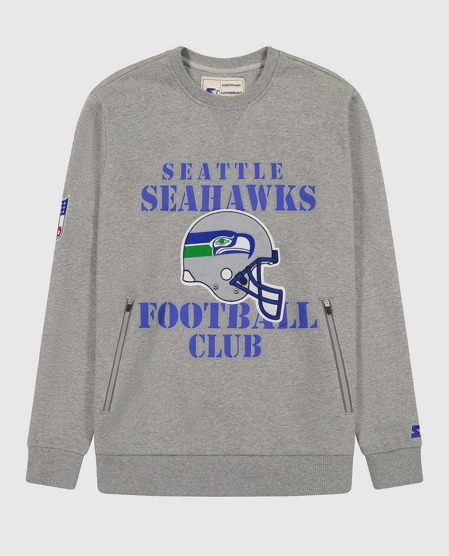 Nfl STARTER | Sweatshirt Mit Rundhalsausschnitt Der Seattle Seahawks Seahawksheathergrey